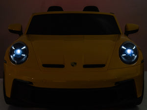 24V Porsche 911 GT3 Kids 2-Seater Ride On Car - Yellow