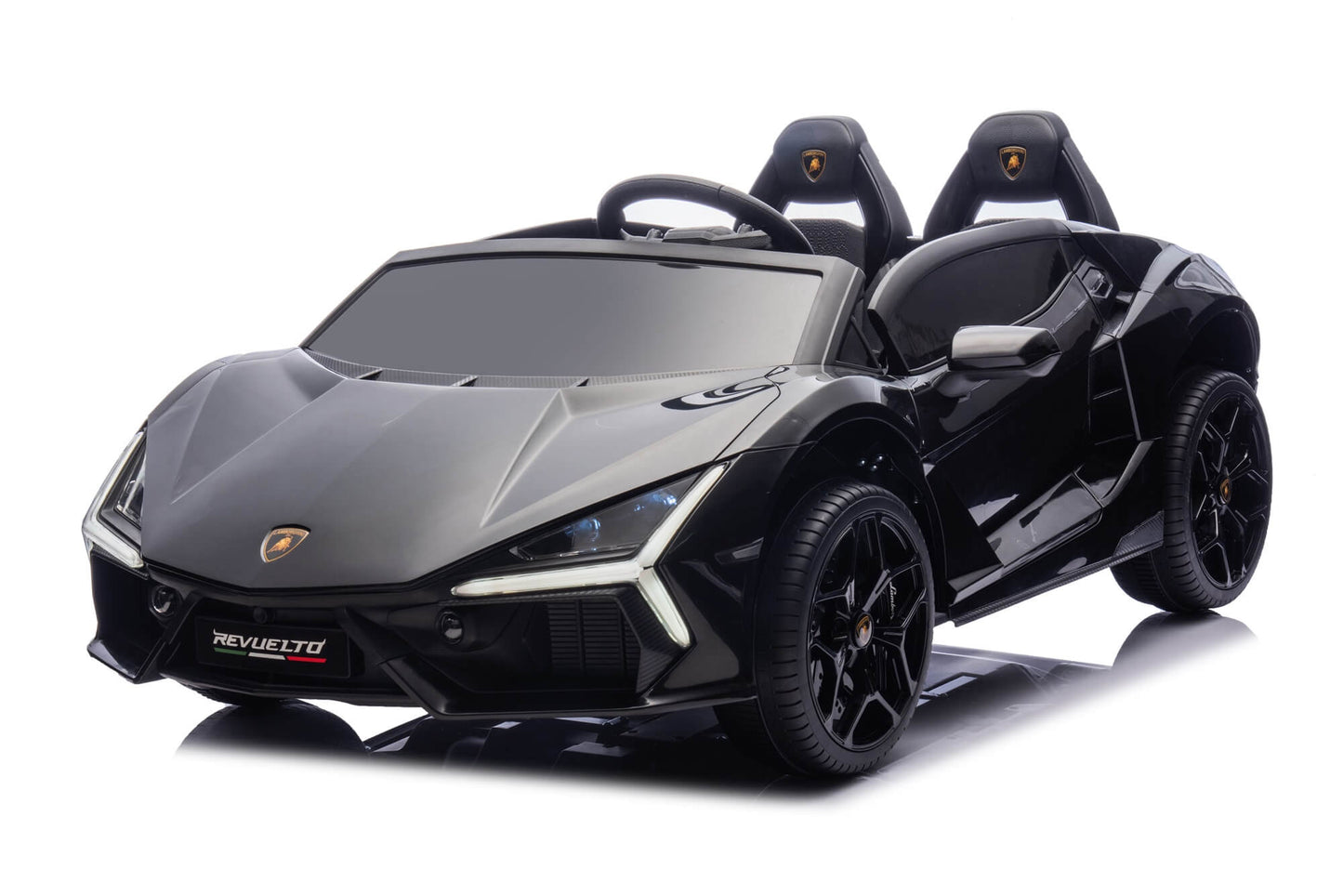 24V / 9 MPH Lamborghini Revuelto Two-Seater Kids Ride On Car – Black