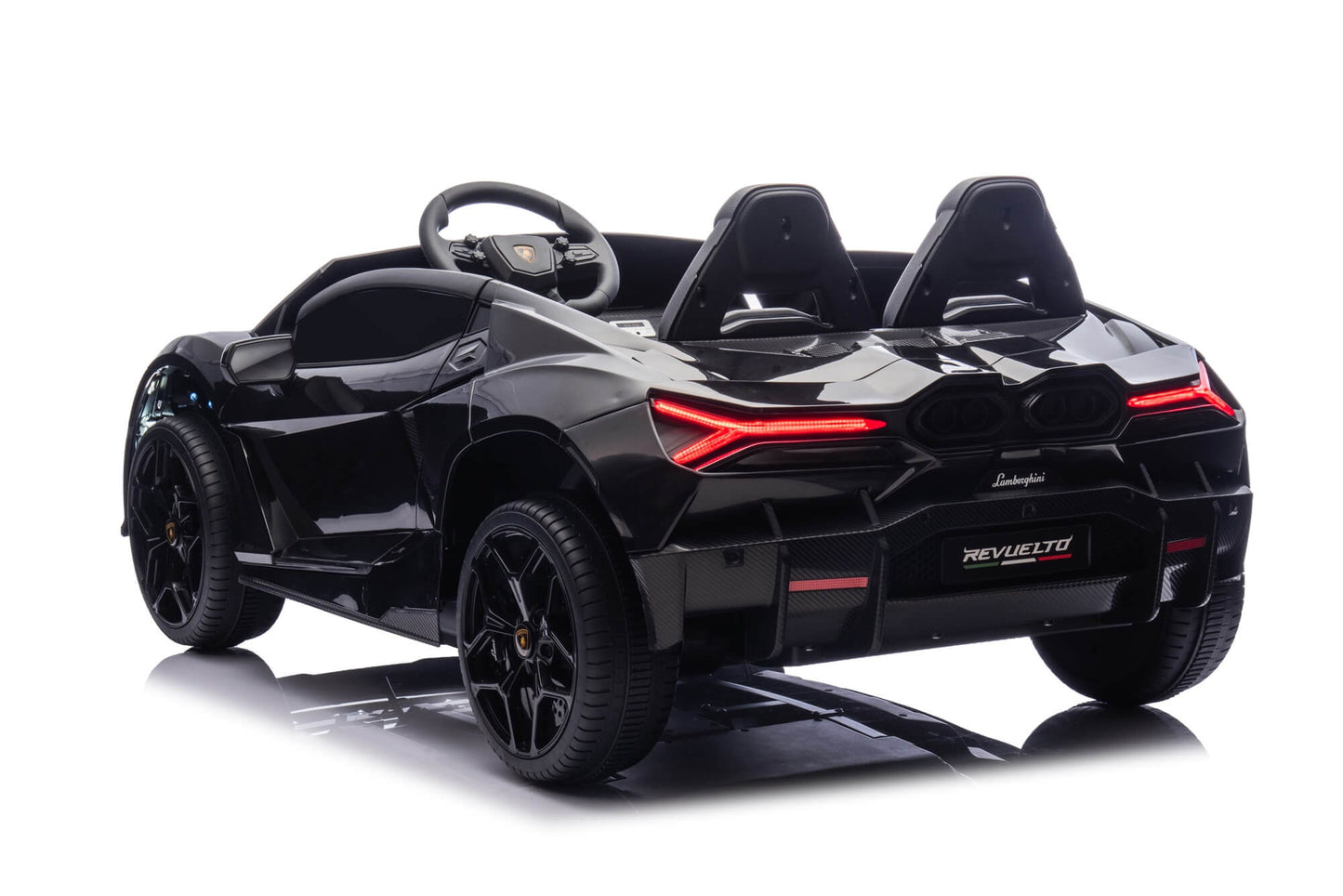 24V / 9 MPH Lamborghini Revuelto Two-Seater Kids Ride On Car – Black