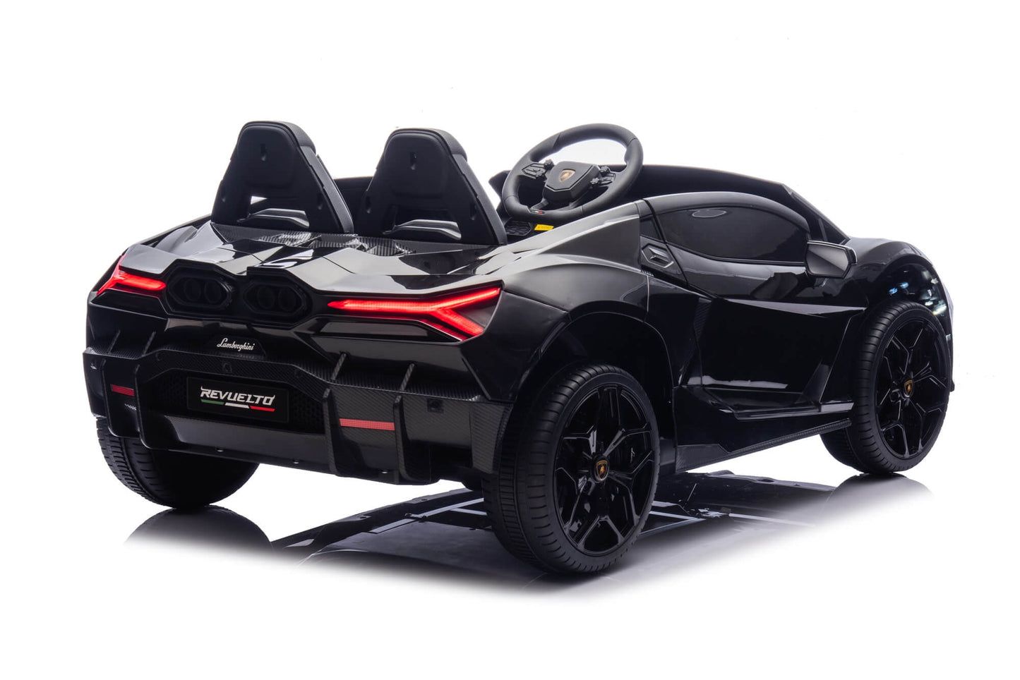 24V / 9 MPH Lamborghini Revuelto Two-Seater Kids Ride On Car – Black