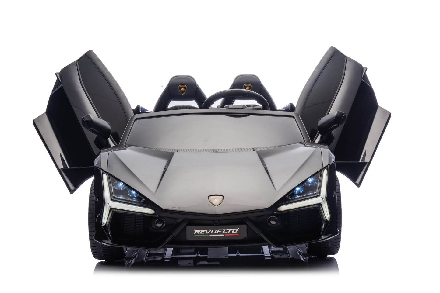 24V / 9 MPH Lamborghini Revuelto Two-Seater Kids Ride On Car – Black