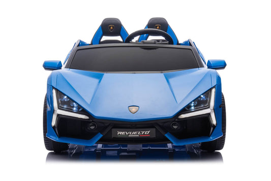24V / 9 MPH Lamborghini Revuelto Two-Seater Kids Ride On Car – Blue