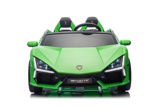 24V / 9 MPH Lamborghini Revuelto Two-Seater Kids Ride On Car – Green