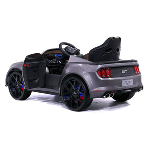 Ford Mustang GT Custom Edition 24V Kids Ride-On Car with R/C Parental Remote | Gray