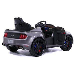 Ford Mustang GT Custom Edition 24V Kids Ride-On Car with R/C Parental Remote | Gray