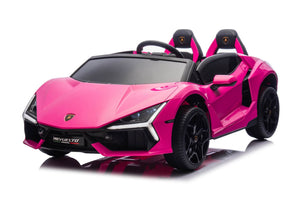 24V / 9 MPH Lamborghini Revuelto Two-Seater Kids Ride On Car – Pink