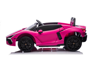 24V / 9 MPH Lamborghini Revuelto Two-Seater Kids Ride On Car – Pink