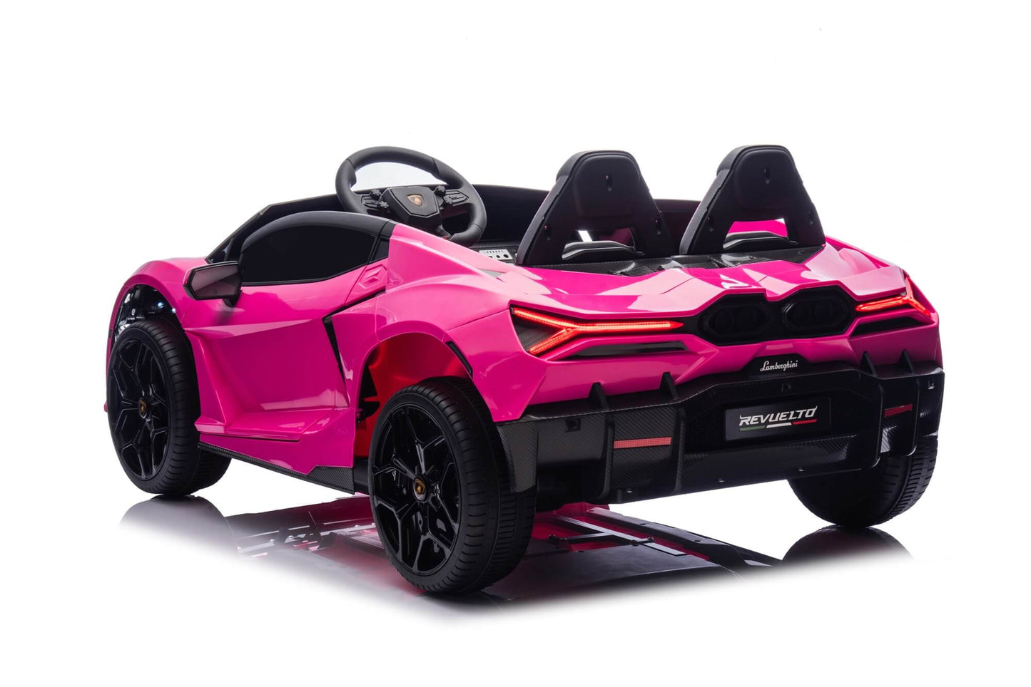 24V / 9 MPH Lamborghini Revuelto Two-Seater Kids Ride On Car – Pink