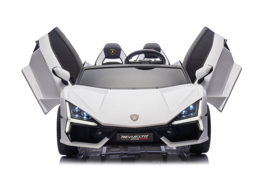 24V / 9 MPH Lamborghini Revuelto Two-Seater Kids Ride On Car – White