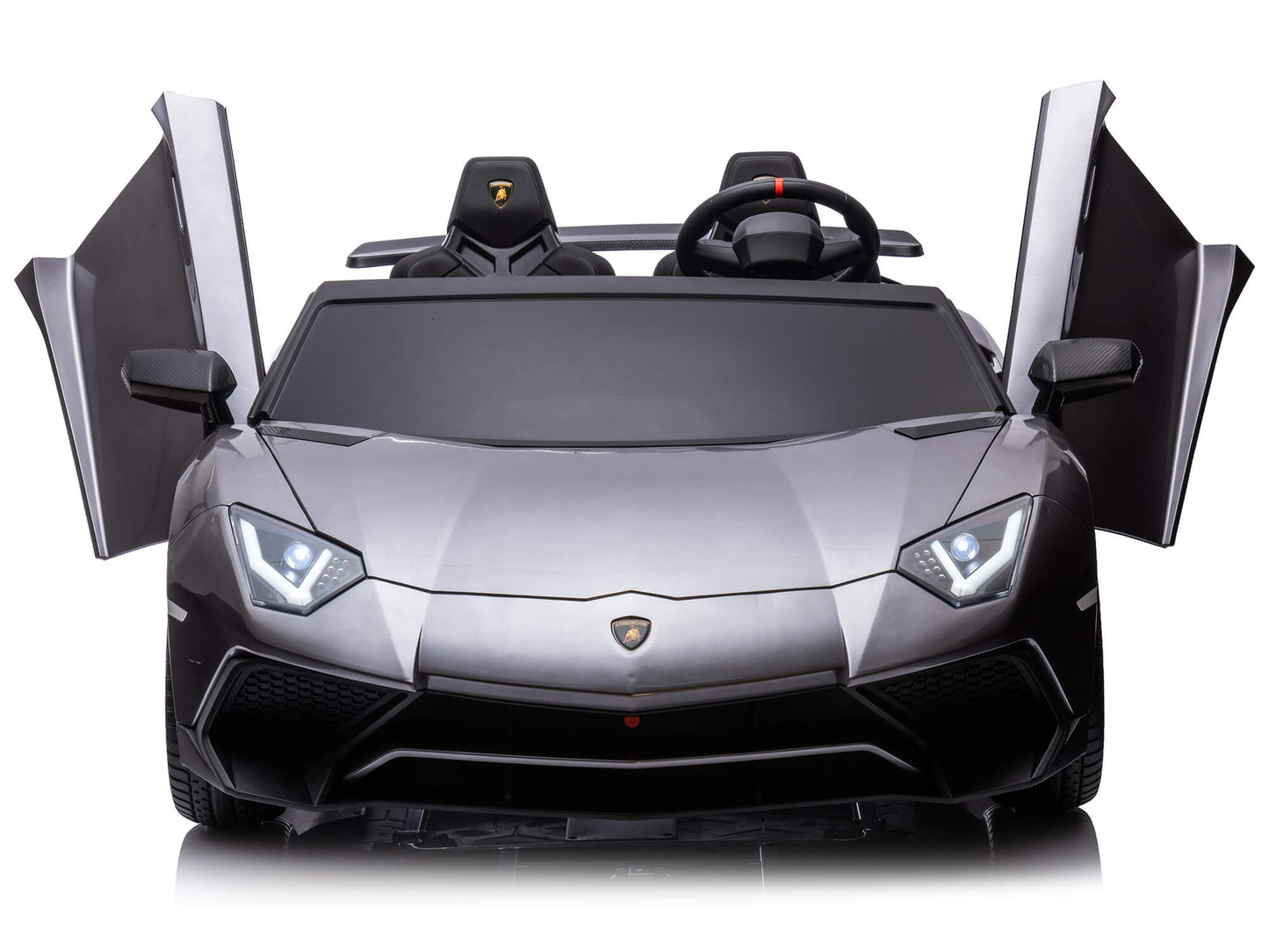 24V Lamborghini Aventador 2 Seater Ride on Car for Kids - Grey