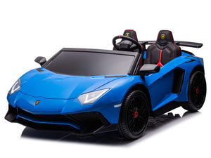 24V Lamborghini Aventador 2 Seater Ride on Car for Kids - Blue
