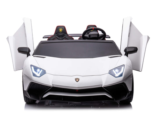 24V Lamborghini Aventador 2 Seater Ride on Car for Kids - White
