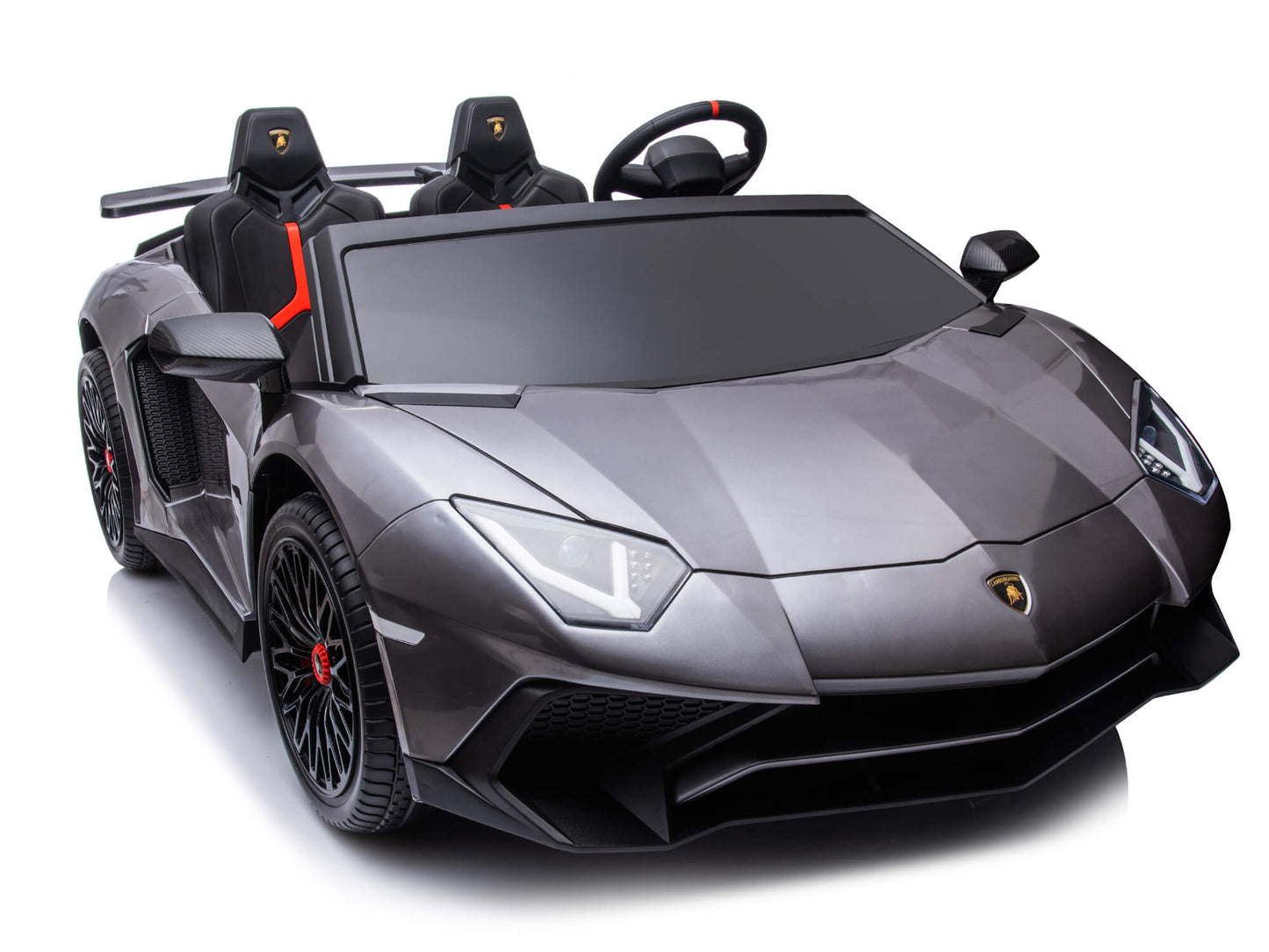 24V Lamborghini Aventador 2 Seater Ride on Car for Kids - Grey