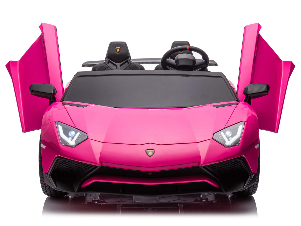 24V Aventador 2 Seater Ride on Car for Kids Pink Big