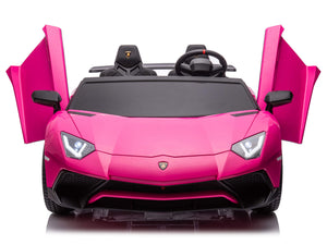 24V Lamborghini Aventador 2 Seater Ride on Car for Kids - Pink