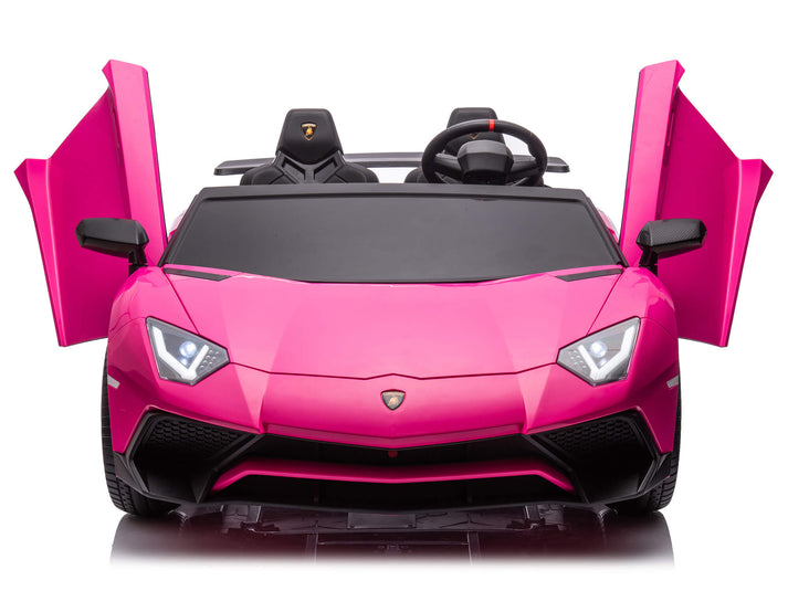 24V Lamborghini Aventador 2 Seater Ride on Car for Kids - Pink – Big ...