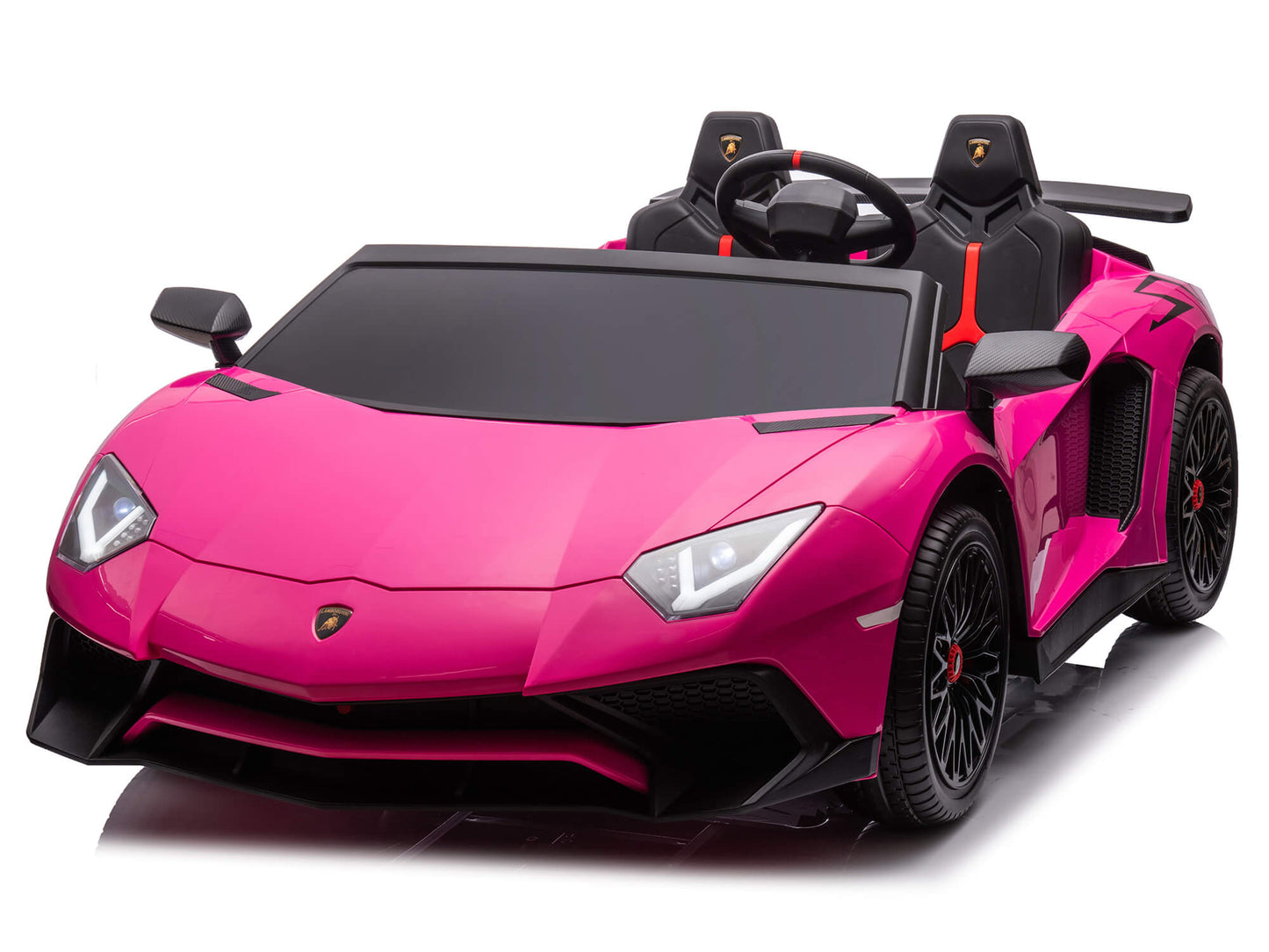24V Lamborghini Aventador 2 Seater Ride on Car for Kids - Pink