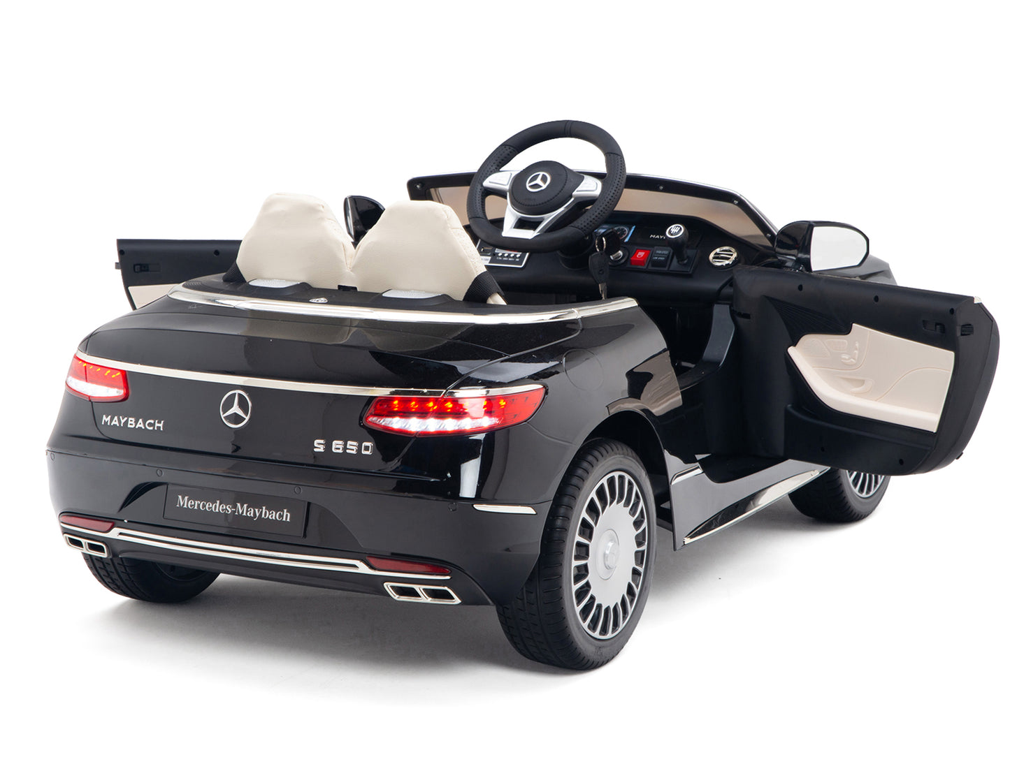 12V Mercedes-Benz Maybach Kids Electric Powered Ride on Car With Remote Control, Radio & MP3 - Black