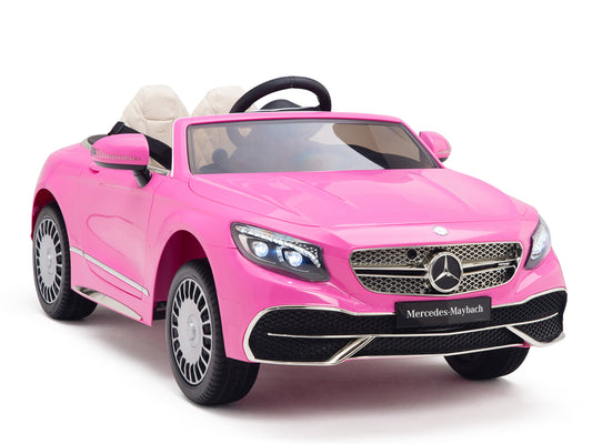 12V Mercedes-Benz Maybach Kids Electric Powered Ride on Car With Remote Control, Radio & MP3 - Pink