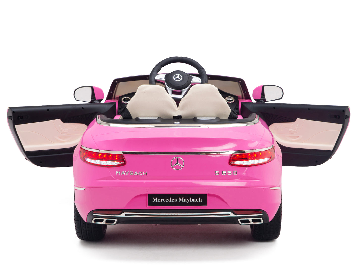 12V Mercedes-Benz Maybach Kids Electric Powered Ride on Car With Remote Control, Radio & MP3 - Pink