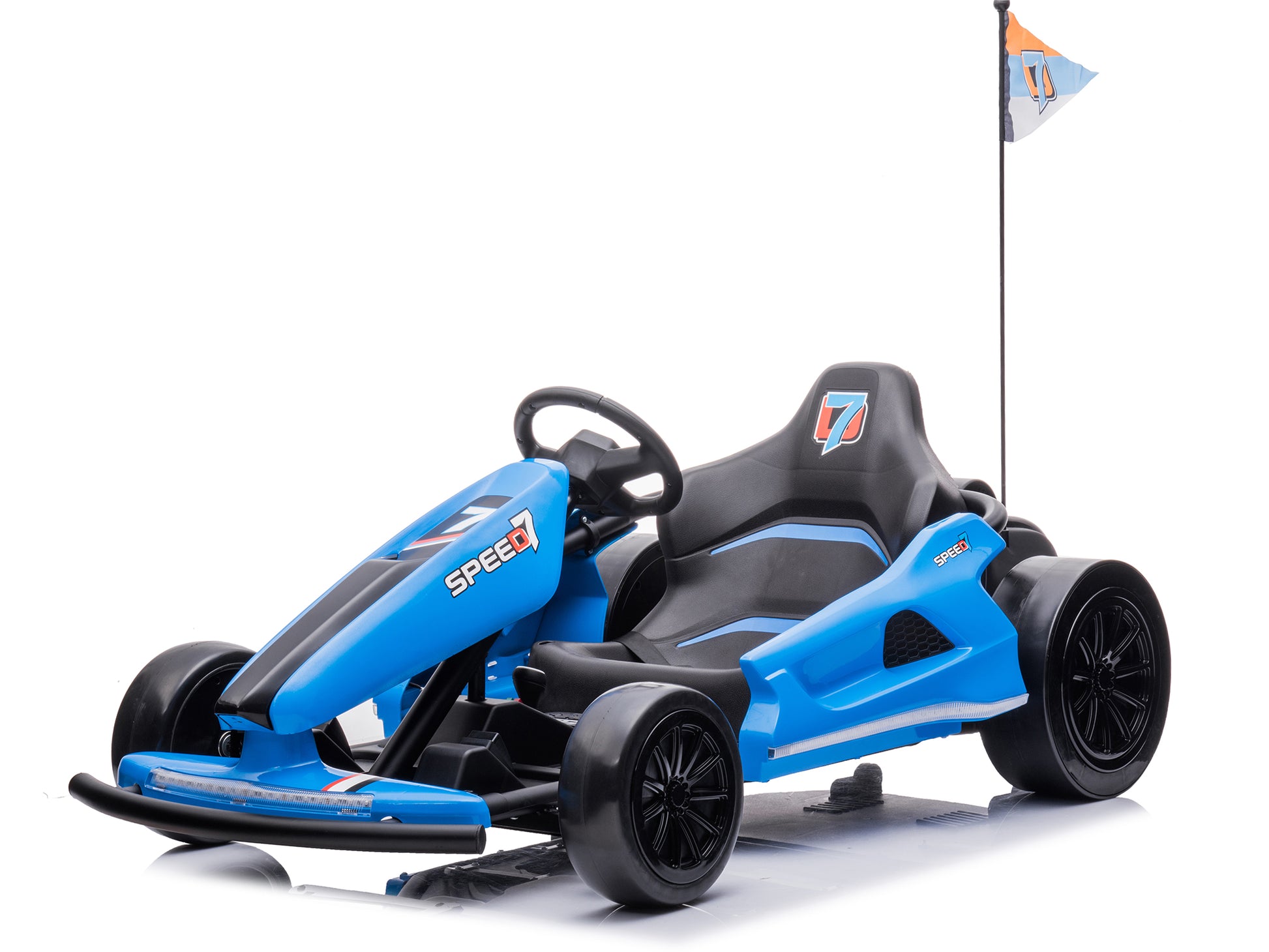  AOKOY Kids Electric Drift Car, 12V Battery Powered Ride On Toy  Car with Remote Control Ride On Sports Car Go Kart for Kids with Drift  Function 3 Speeds LED Headlights, Blue 
