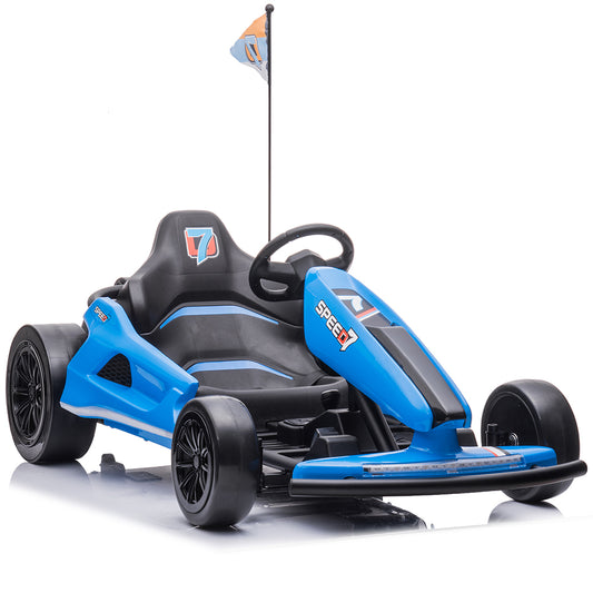 24V TREKCAR Kids Electric Go-Kart with DRIFT Function - Blue