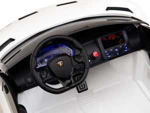 24V Lamborghini SVJ Ride On DRIFT Car with Remote Control - White
