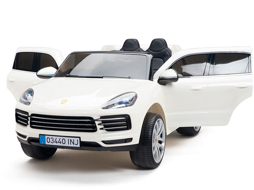 12V Porsche Cayenne Kids Electric Ride On Car with Remote Control - White