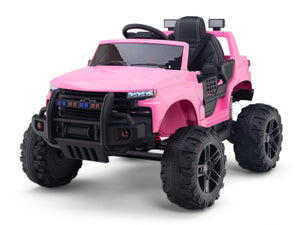 24V Chevrolet Silverado Lifted Ride On Truck with Remote Control – Pink