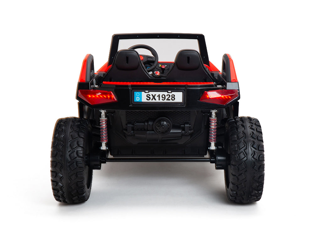 24V Red Tiger All Terrain UTV Ride on Buggy with Remote - Red