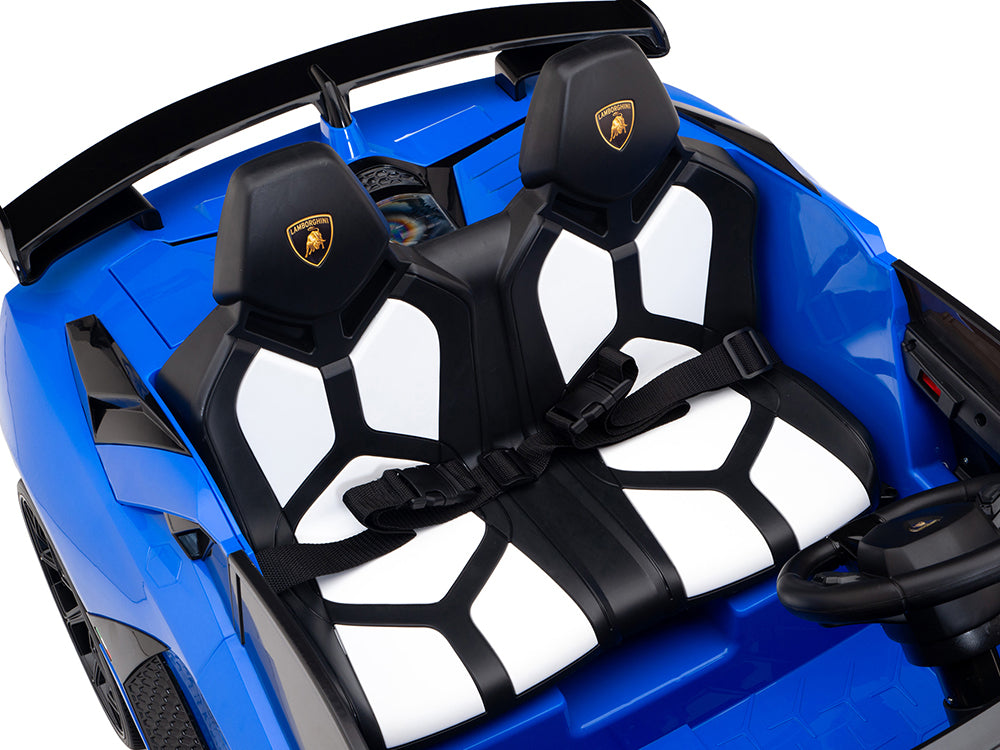 24V Lamborghini SVJ Ride On DRIFT Car with Remote Control - Blue