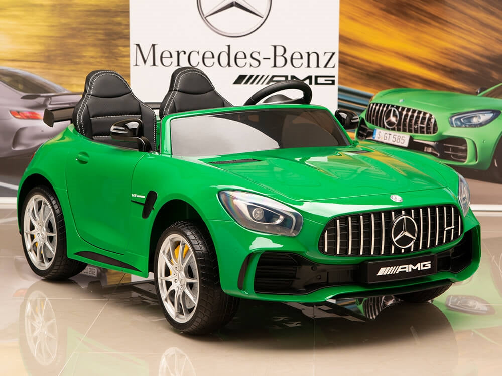 12V Mercedes-Benz AMG GTR Kids Ride On Car with Remote Control - Green