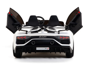 24V Lamborghini SVJ Ride On DRIFT Car with Remote Control - White