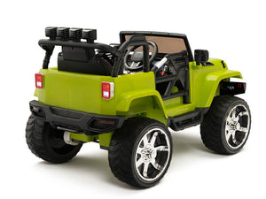 12V Jeep Rubber Wheels Green