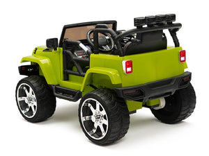 12V Jeep Rubber Wheels Green