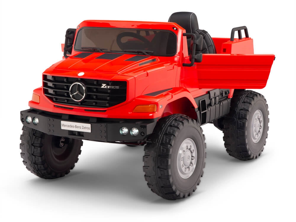 12V Mercedes Zetros One Seat Ride On Truck Red