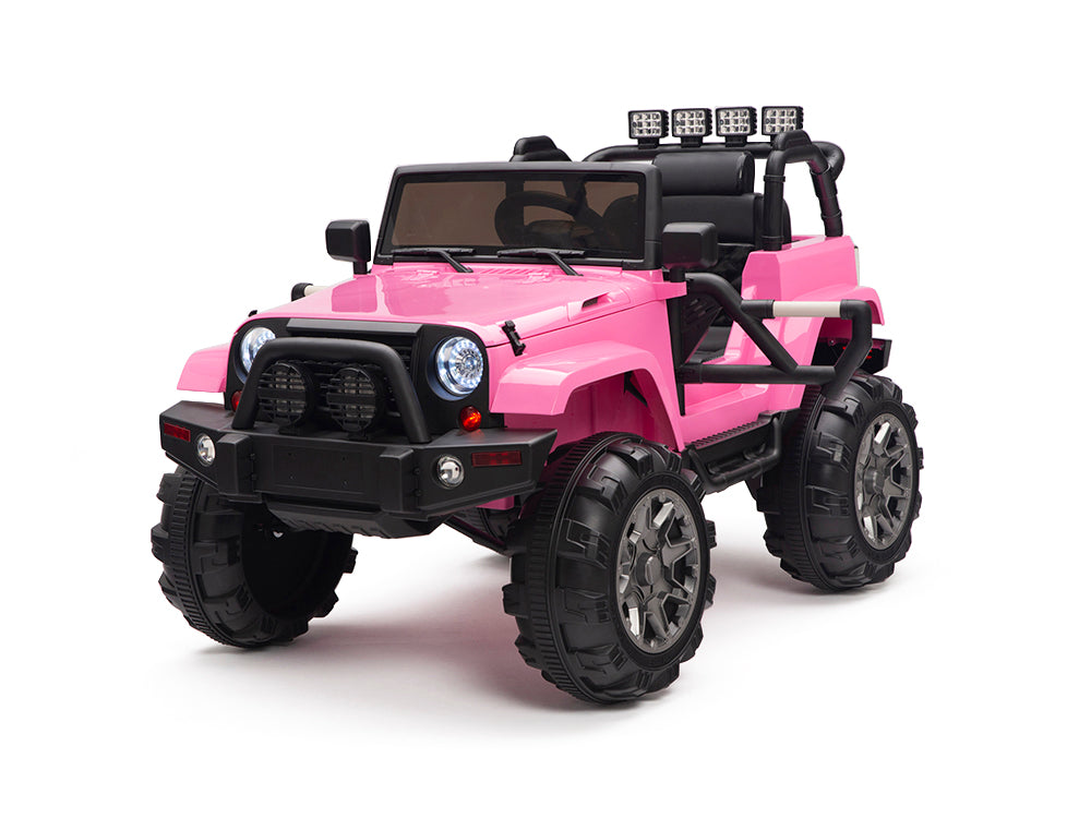 Kids 12V Battery Operated Ride On Truck with Big Wheels RC / Remote Control - Pink