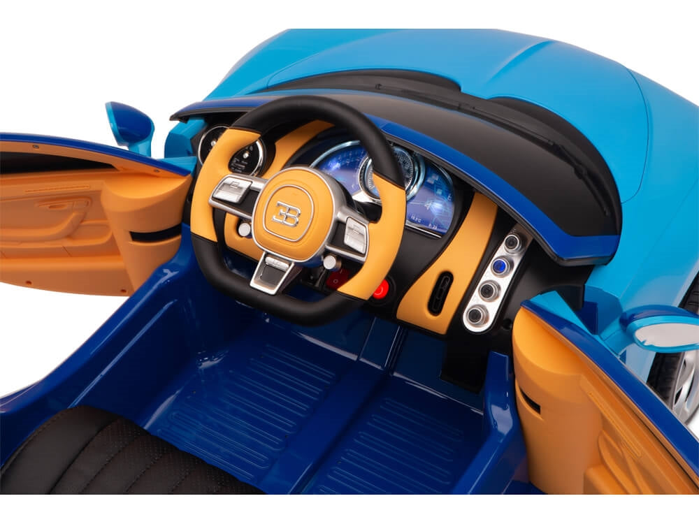 Big Toys Direct 12V Bugatti Chiron Car Two-Tone Blue