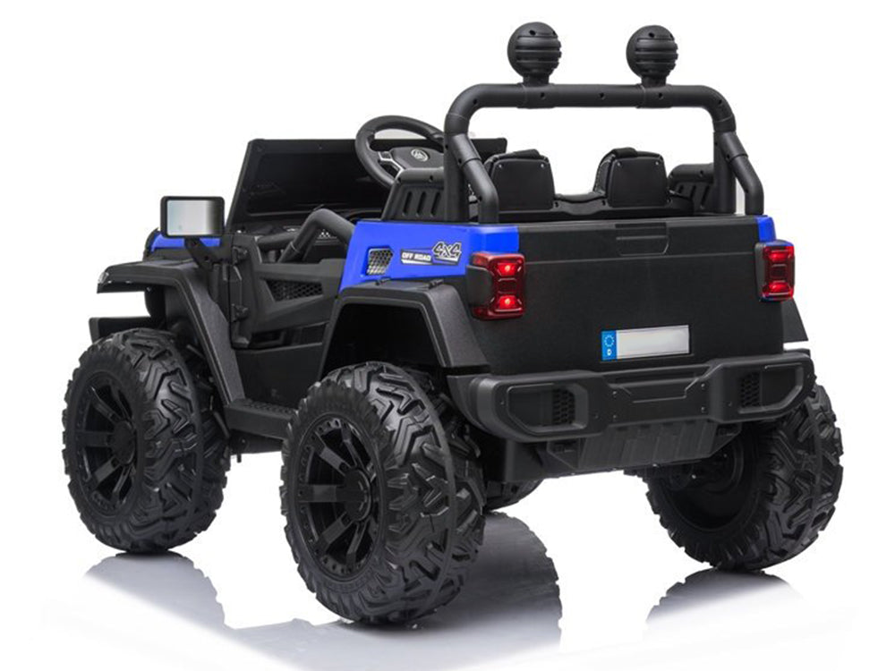 4WD Trekcar Kids Ride On Truck with EVA Wheels and Remote Control - Blue