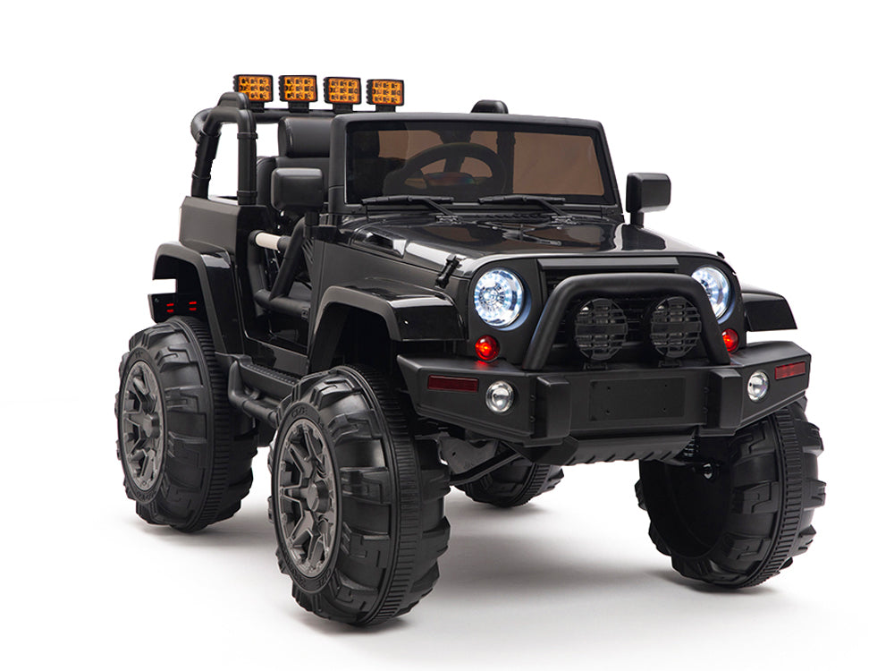Kids 12V Battery Powered Ride On Truck with Big Wheels RC / Remote Control - Black