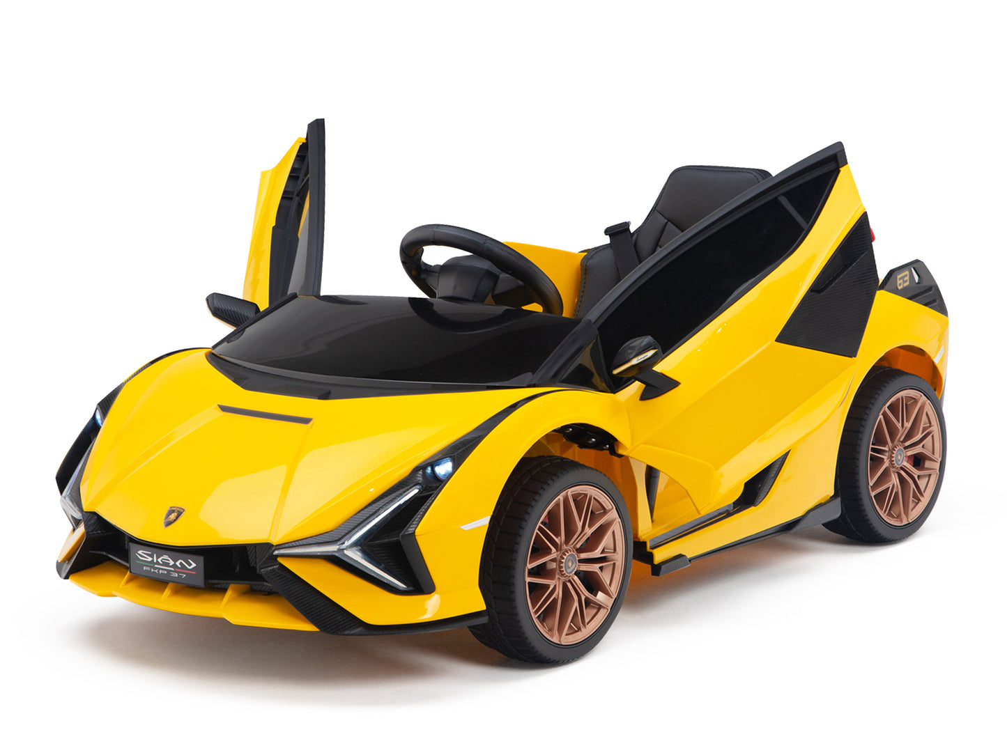 Lamborghini Sian 12V Kids Ride On Car with Remote Control - Yellow