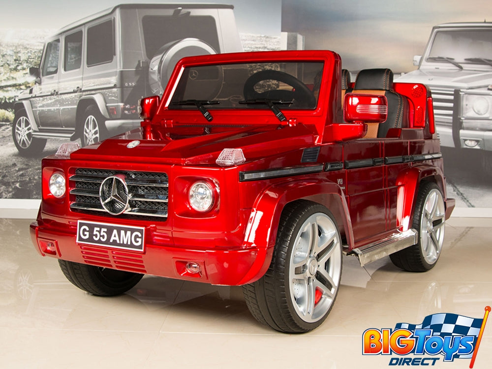 12V Mercedes Benz G55 PREMIUM Ride On SUV with Remote and MP3 - Red