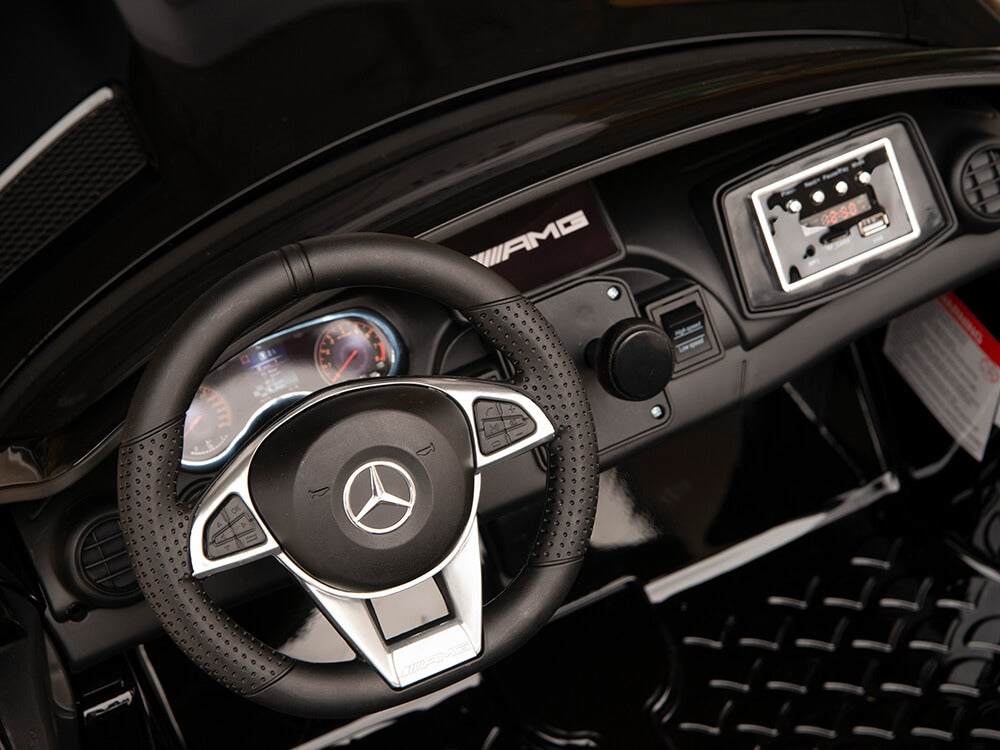 12V Mercedes-Benz AMG GTR Kids Ride On Car with Remote Control - Black