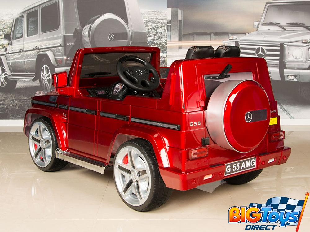 12V Mercedes Benz G55 PREMIUM Ride On SUV with Remote and MP3 - Red