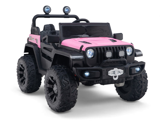 4WD Trekcar Kids Ride On Truck with EVA Wheels and Remote Control - Pink