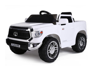 12V Kids Battery Powered Mini Toyota Tundra Ride-On Truck with Remote Control - White