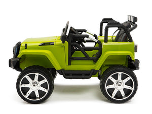 12V Jeep Rubber Wheels Green
