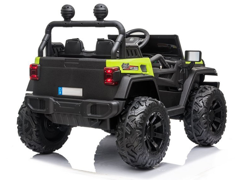 4WD Trekcar Kids Ride On Truck with EVA Wheels and Remote Control - Green