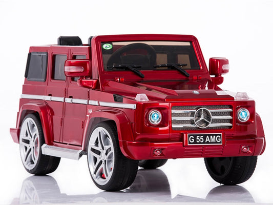 12V Mercedes Benz G55 Ride On Truck SUV With Remote & Doors - Red