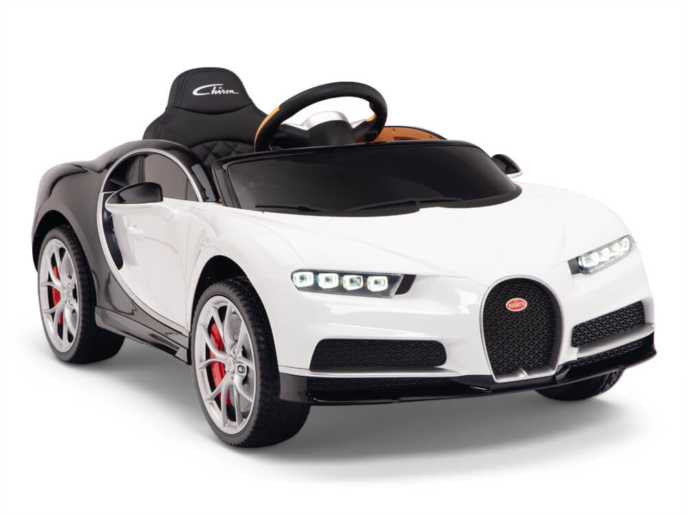 Big Toys Direct 12V Bugatti Chiron Car White and Black